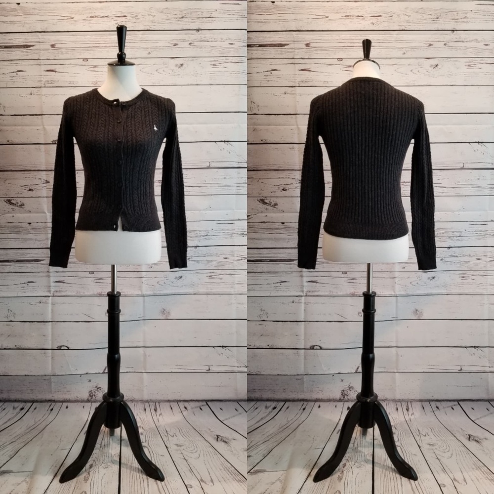 Charcoal Grey Cable Jack Wills Cardigan (new!)